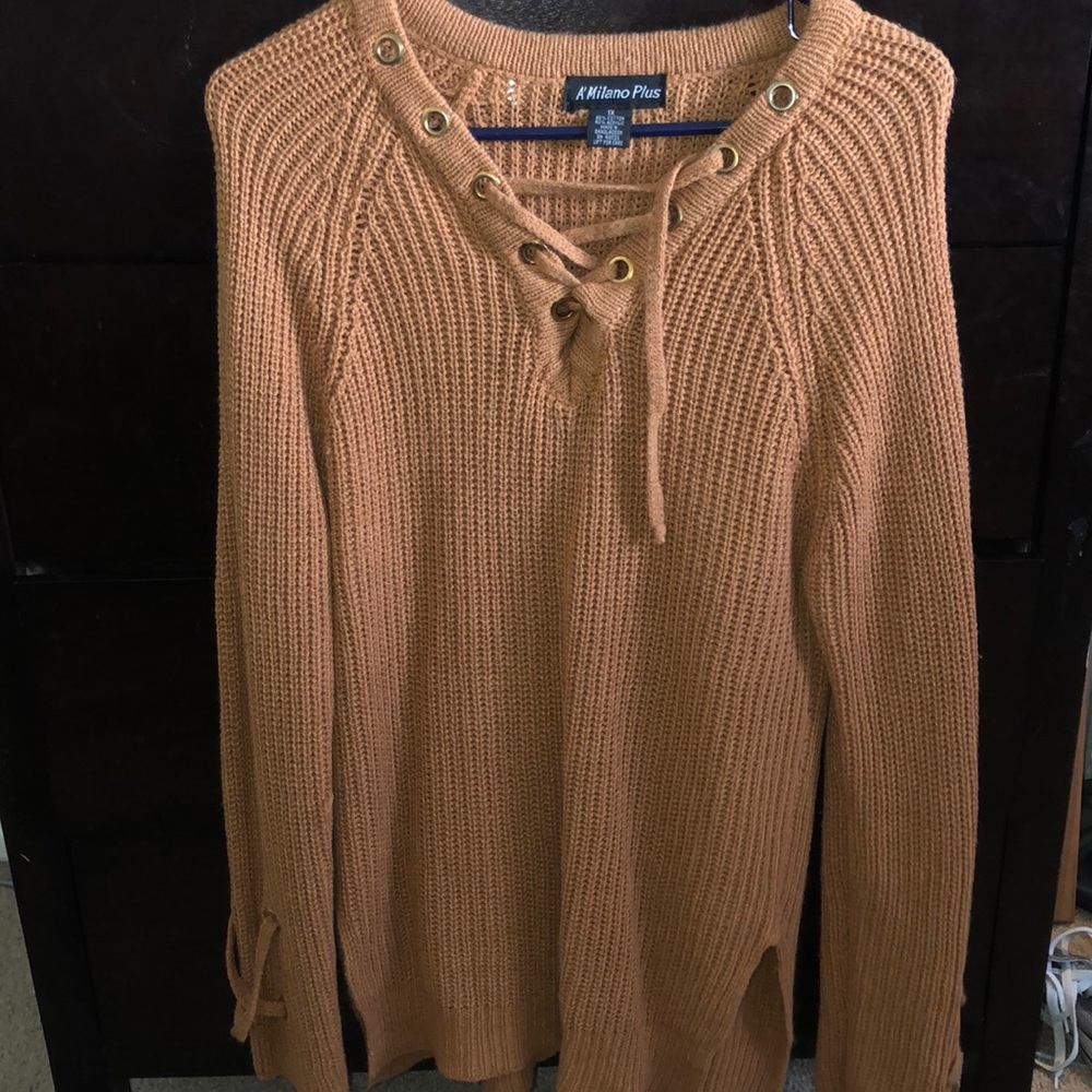 Golden knit sweater